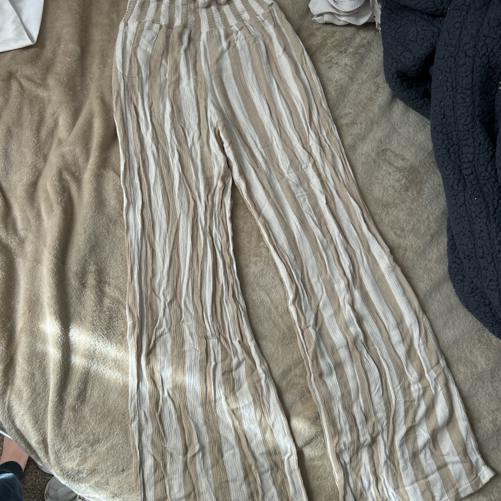 Striped Wide-Leg Pants